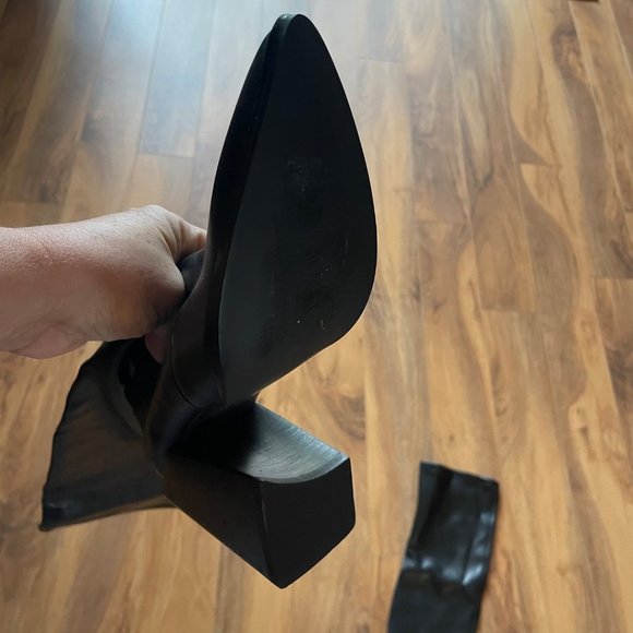 Steve Madden Womens Tanzee Boots Black Heeled Over The Knee Size 6 NWOT - Picture 6 of 10